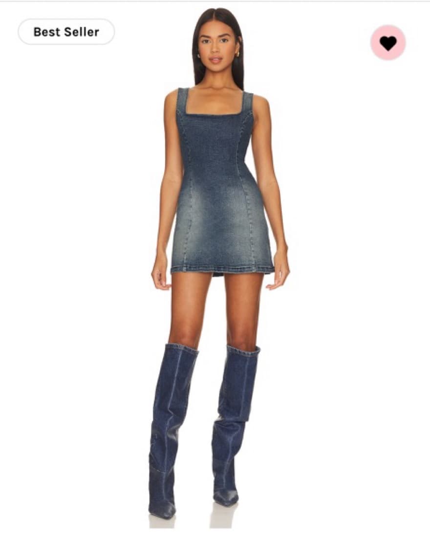 Denim Mini Dress - Image 2