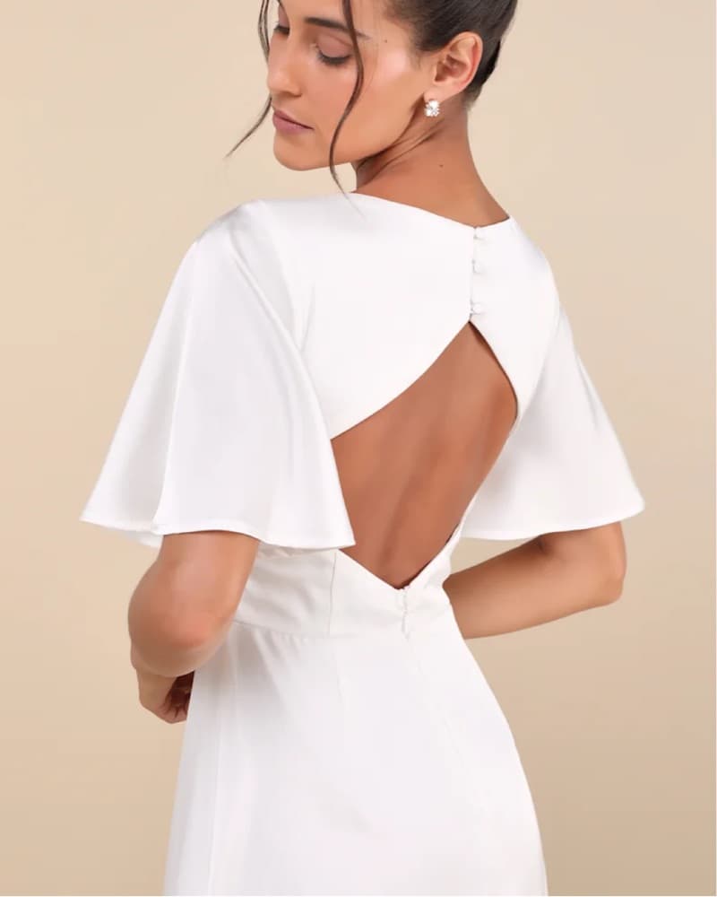 Lulus Elegant Confidence Satin Dress - Image 4