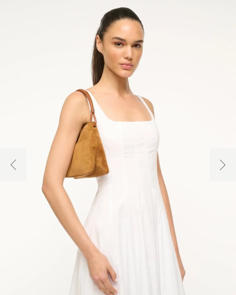 Staud Valerie Brown Suede Bag - Image 4