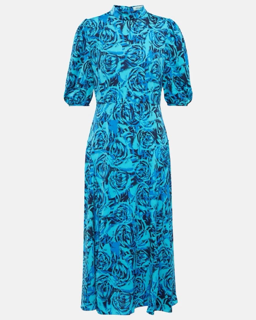 Diane Von Furstenberg Blue Floral Midi - Image 2