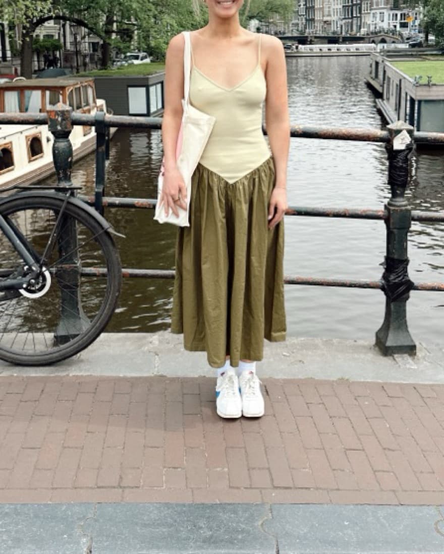 Maeve Drop Waist Poplin Midi Dress - Image 4