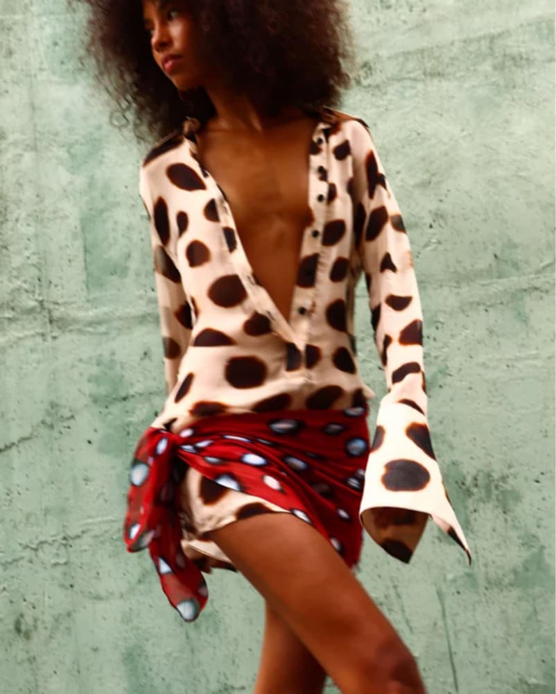 Rat And Boa Nilah Shirt Dress In Animal - Image 1
