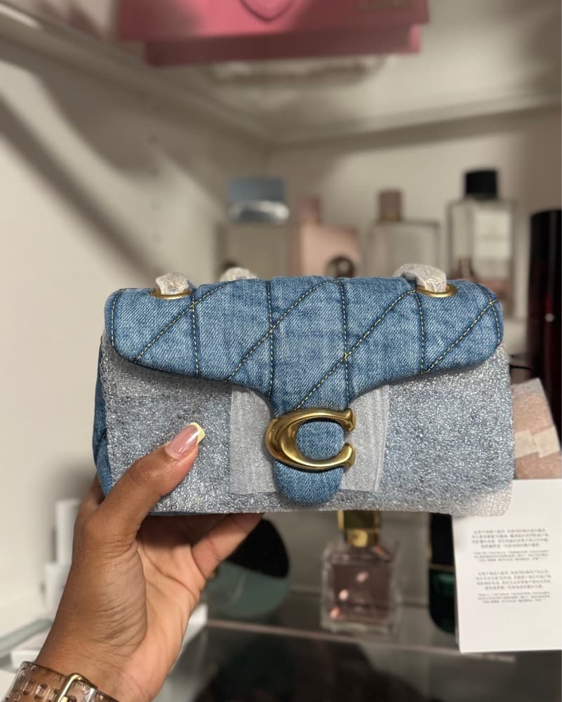 COACH Tabby 20 Quilted Denim Shoulder  - Image 2