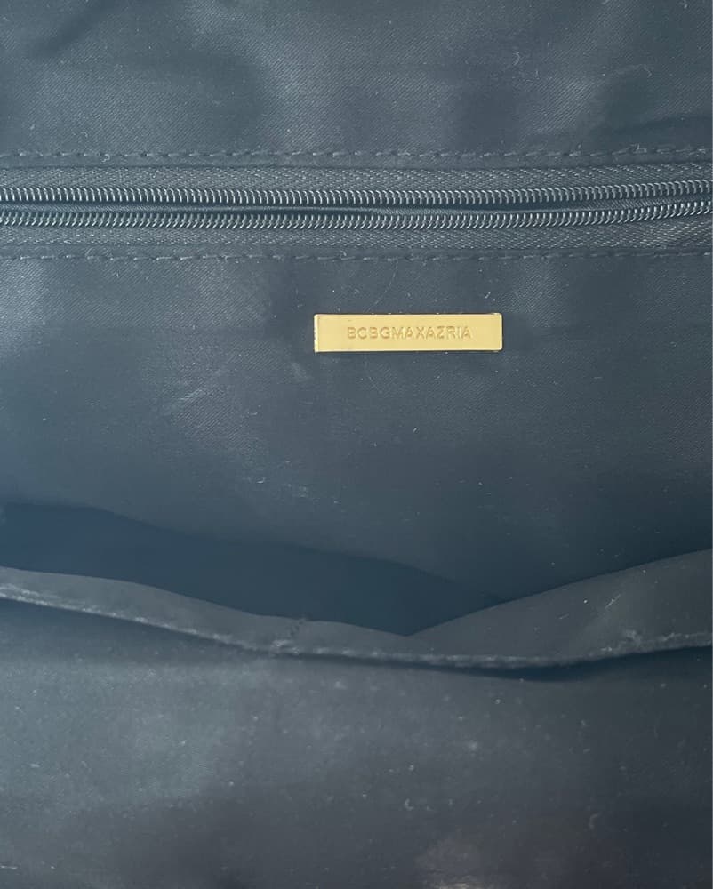 BCBG Black Satin Clutch - Image 2