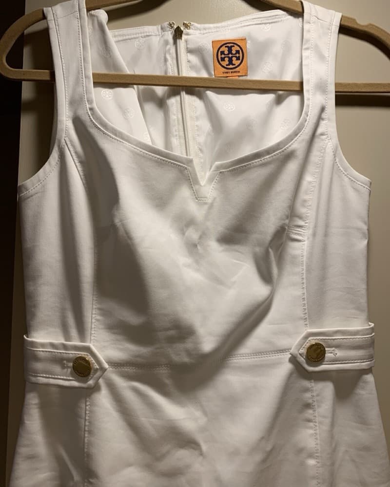 Classic White Shift Dress | Tory Burch - Image 4