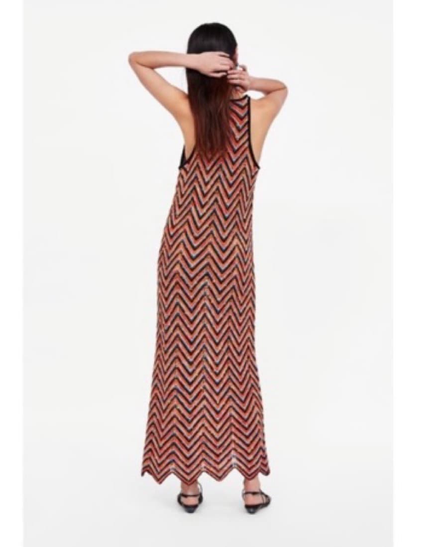 Zara Crochet Knit Chevron Dress - Image 2