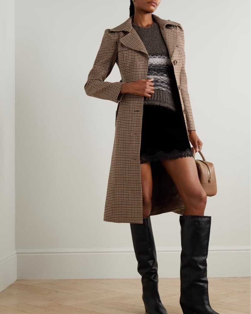 Cara Cara Plaid Charlie Trench Coat  - Image 2