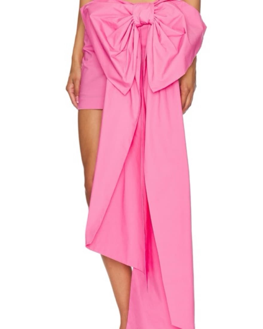  Pink Twist-Front Crop Top and Skirt Set - Image 3