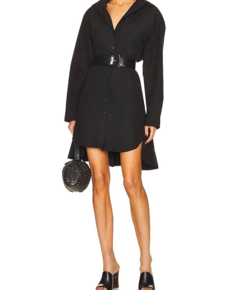 Alaïa Black Button-Down Shirtdress - Image 1
