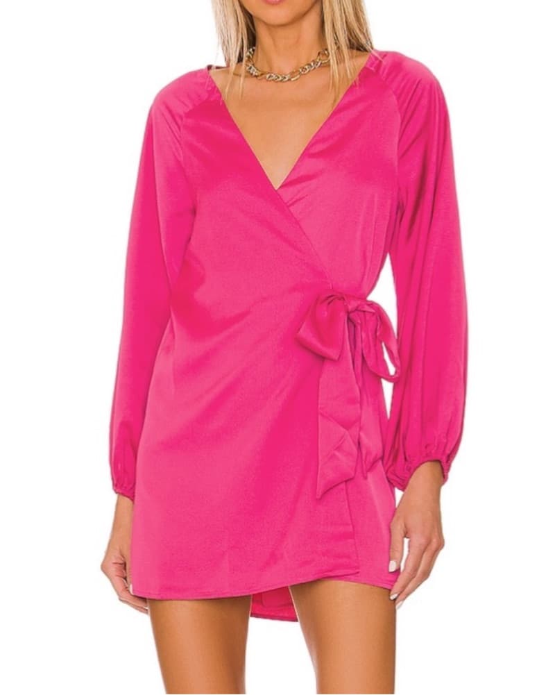 Lovers And Friends Pink Wrap Dress - Image 1