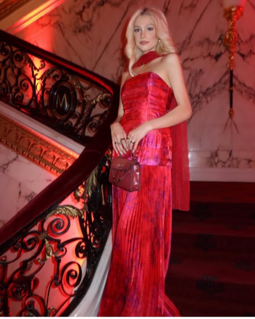 Alluring Crimson Gala Gown - Image 4