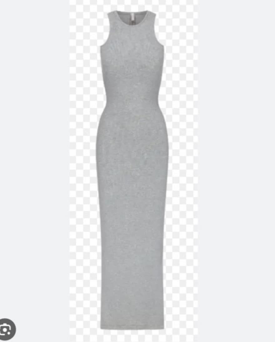 Skims Lounge Shimmer Racerback Dress - Image 4
