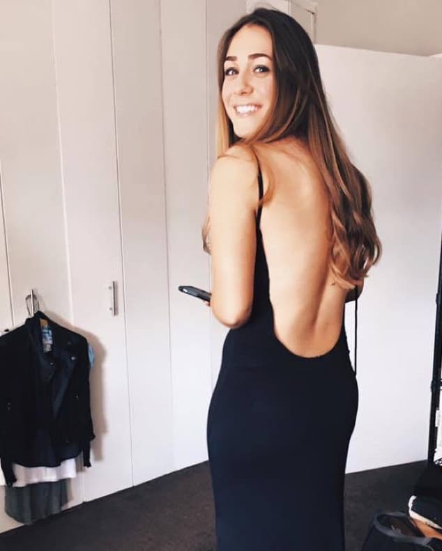 Simple Long Black Dress With Low Back - Image 1