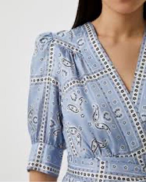 Sandro Silk Wrap Dress XS - Image 3