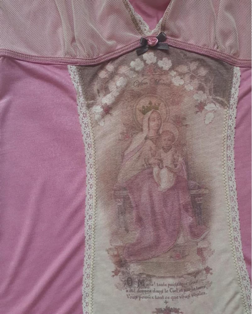Rare Vive Maria Pink Virgin Mary Cami - Image 2