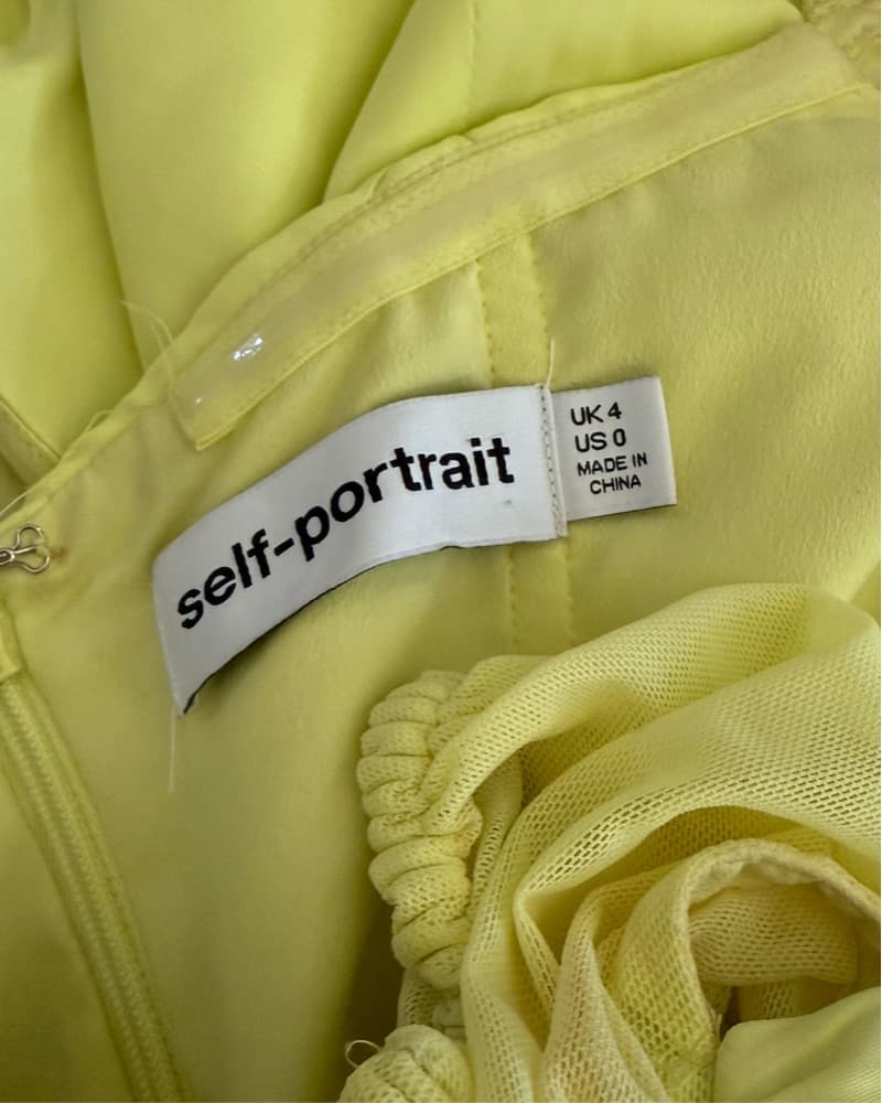 Self Portrait Yellow Mini Dress  - Image 5