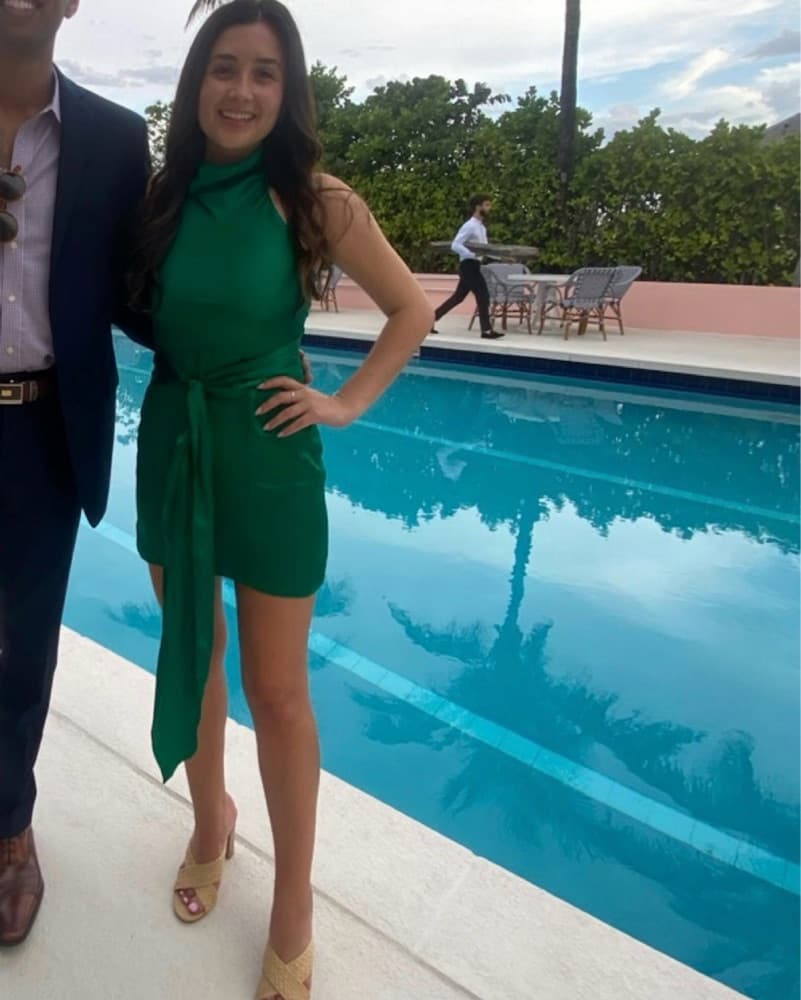 Sandrine Dress in Dark Green - Image 3