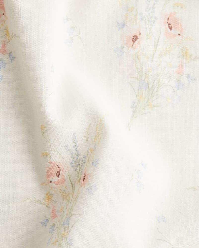 Cream and Floral Puff Sleeve Dress - Image 3