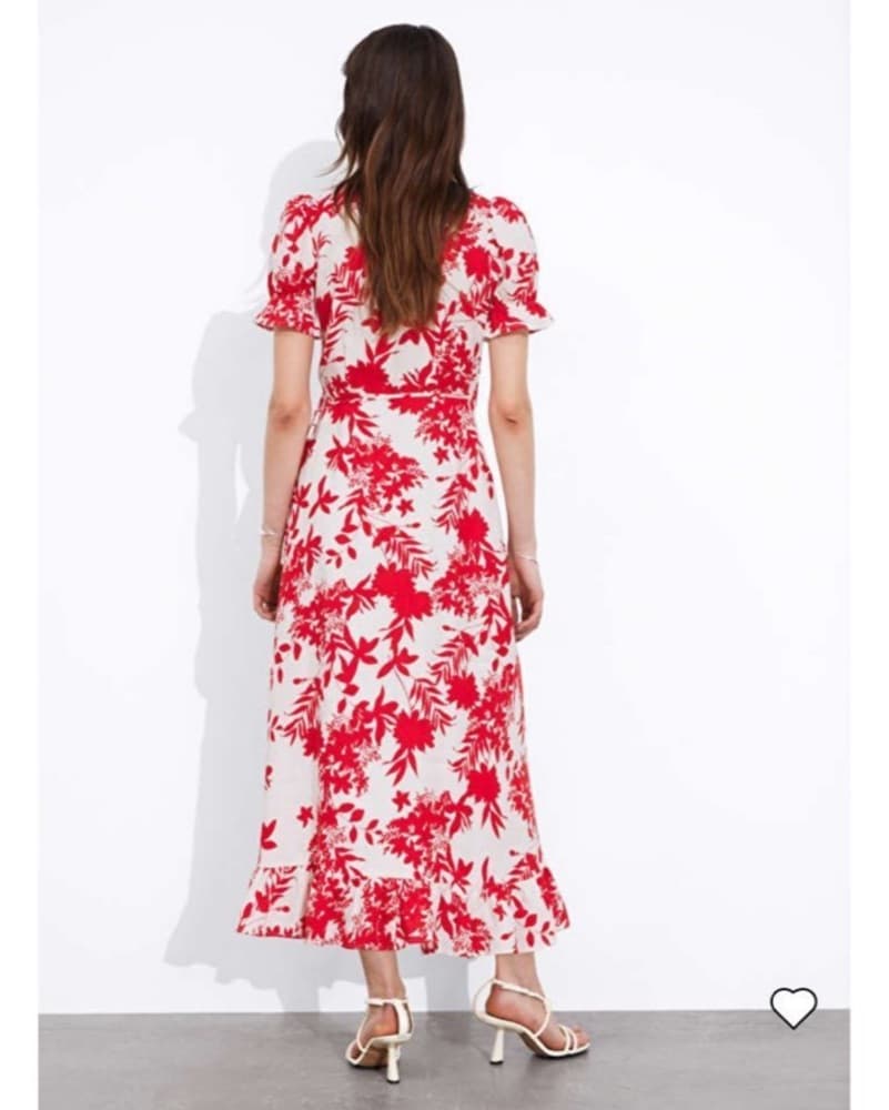 & other stories linen wrap midi dress - Image 3