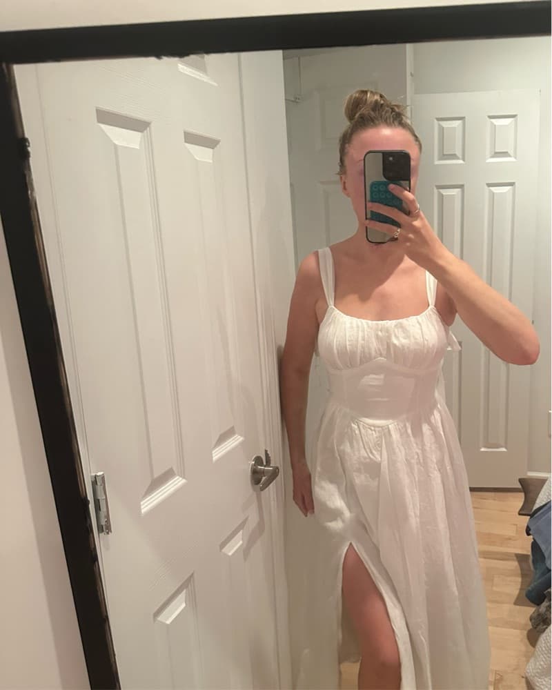 Flowing White Maxi Dress - Image 2