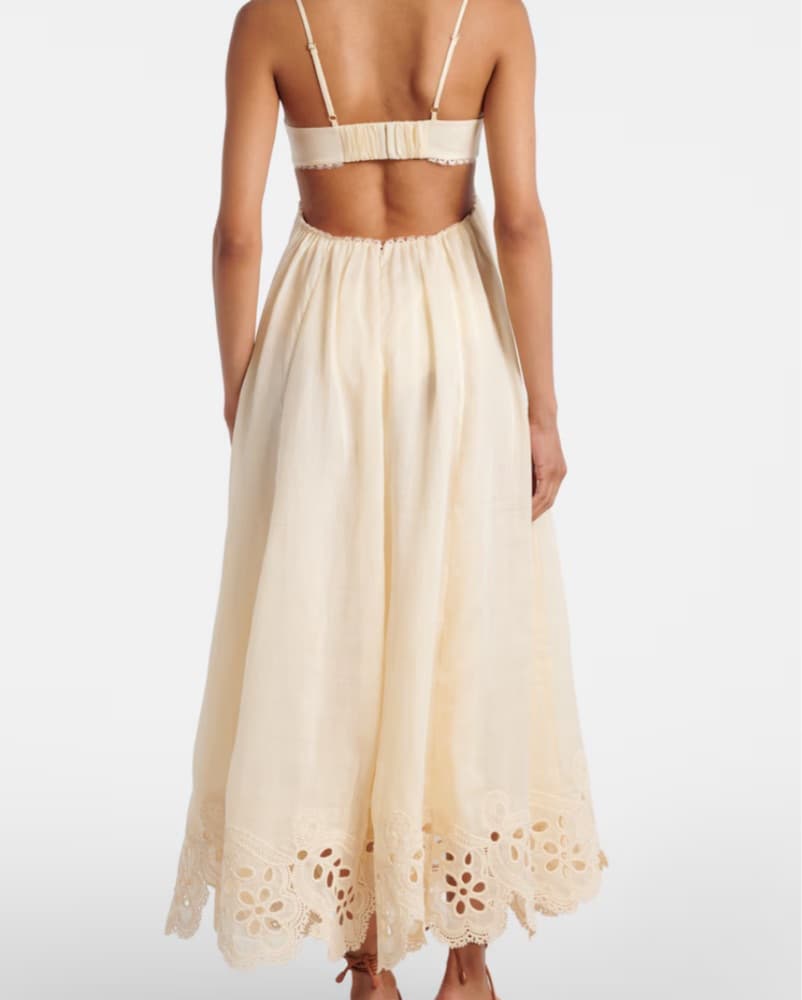Coco embroidered ramie maxi dress  - Image 2