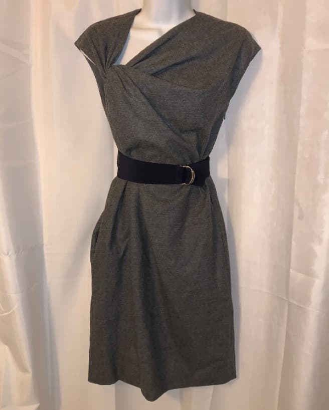 GUCCI size 40 gray wool DRESS - Image 1