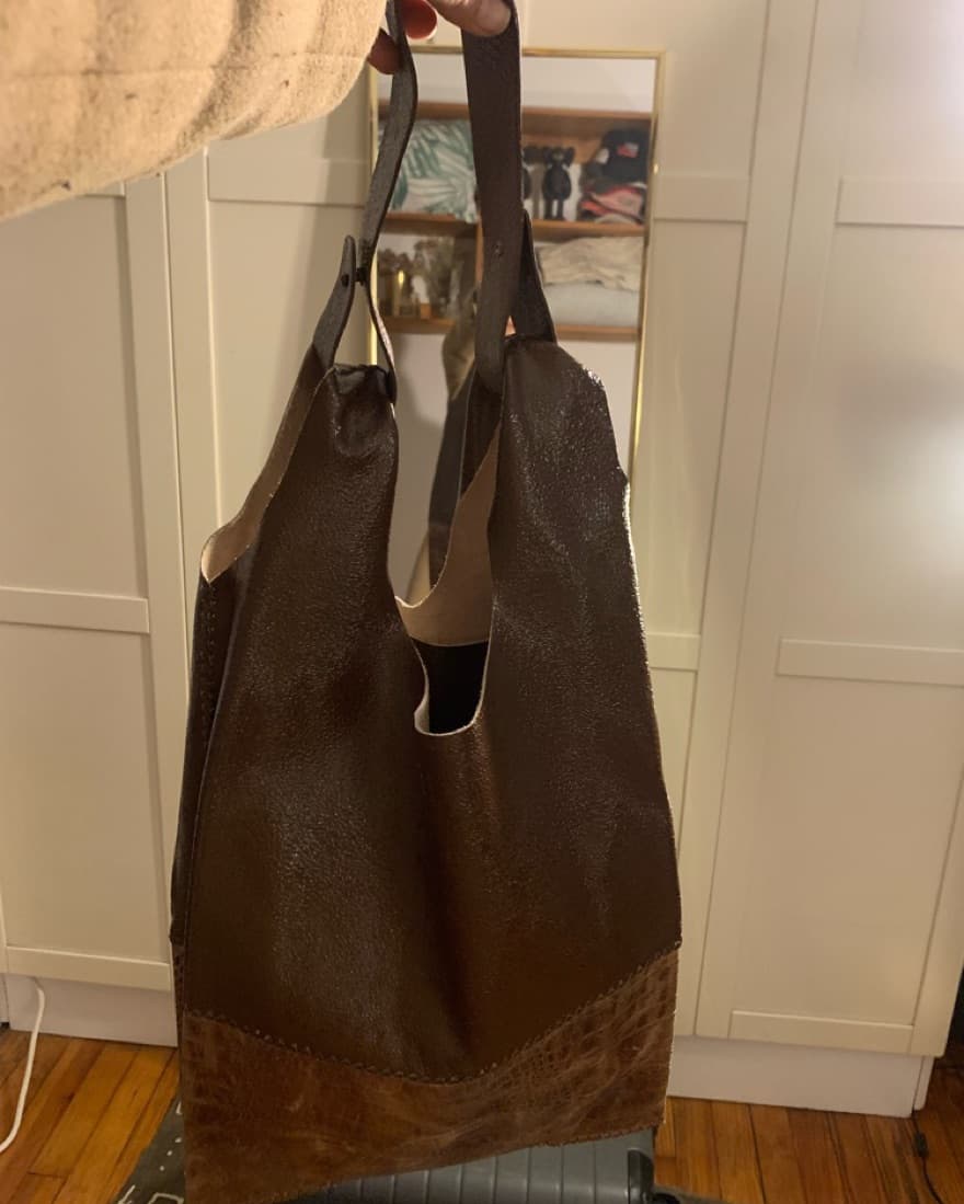 Upcycled Leather Bag - Image 3
