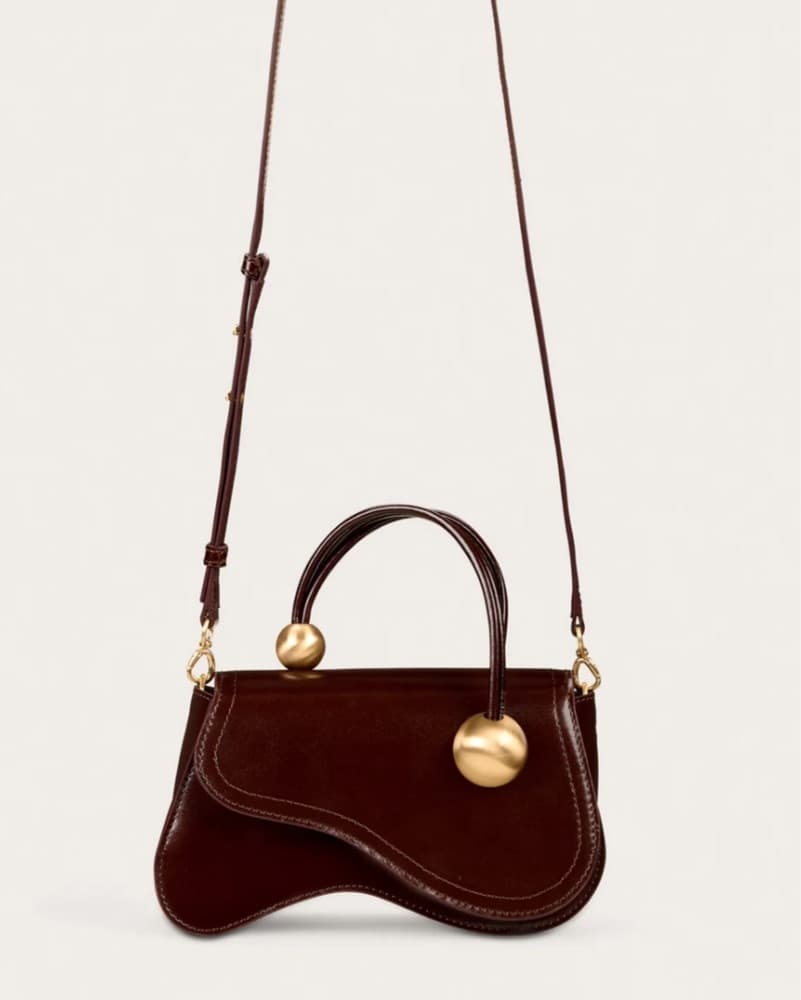 Cult Gaia Brown Kazia Crossbody Bag - Image 3