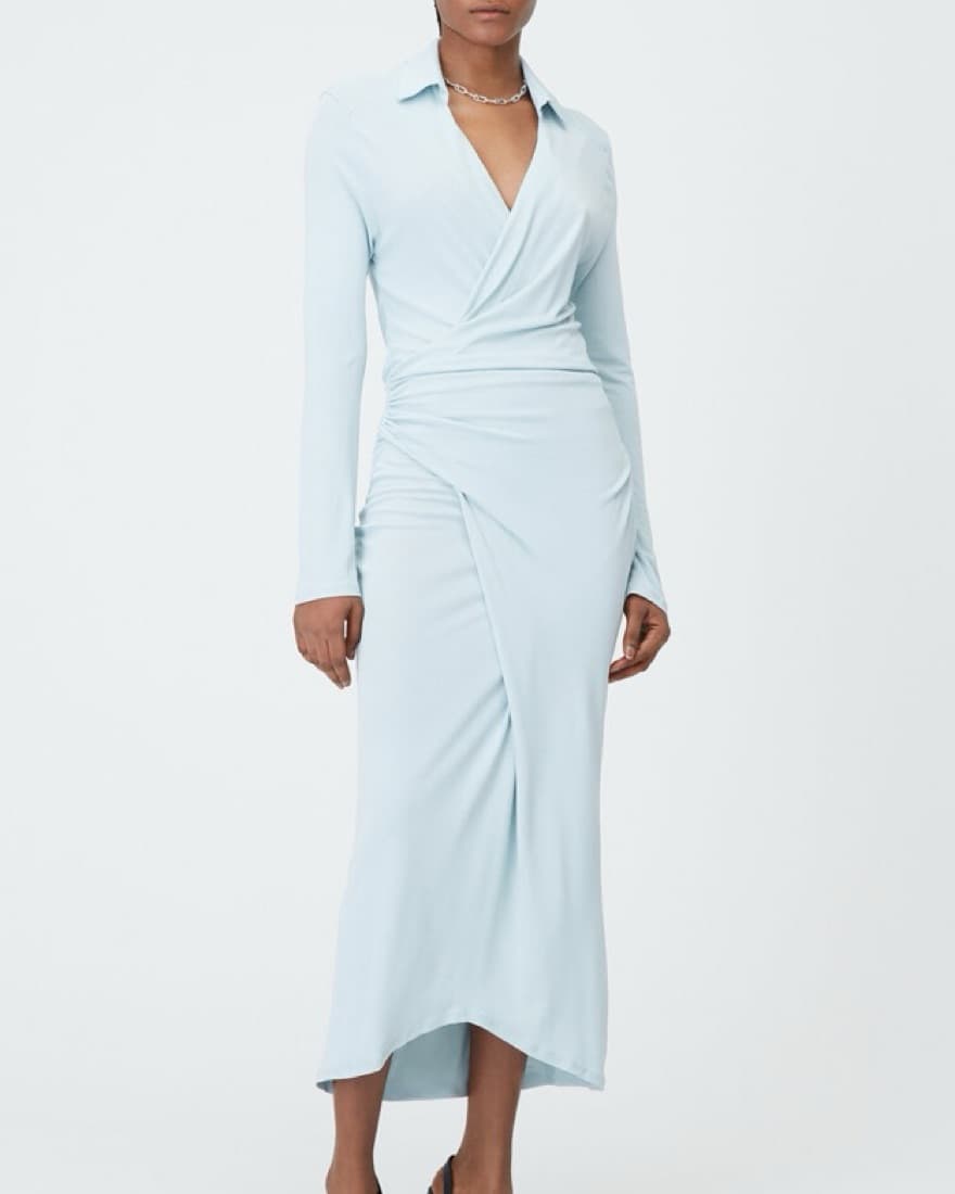 Wrap-Front Knit Shirt Dress - Image 4