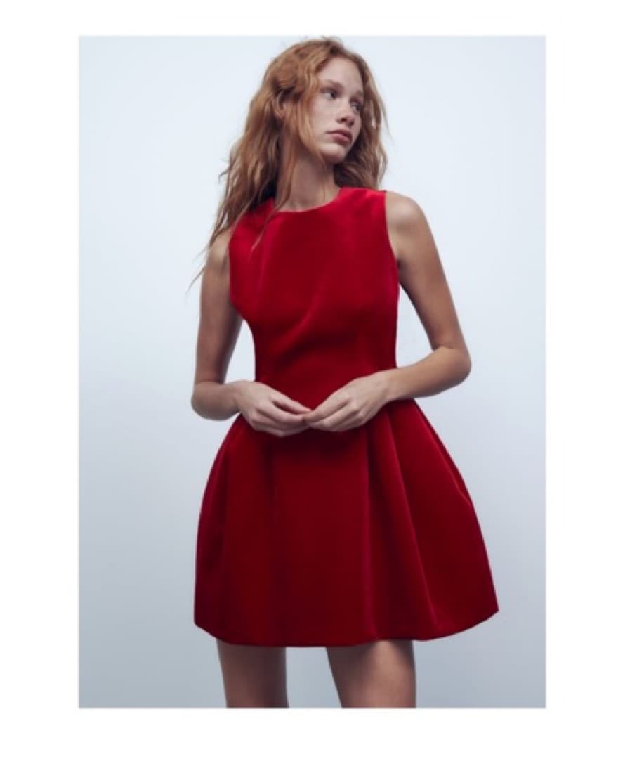 Velvet Red Mini Dress - Image 1