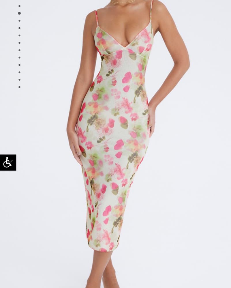 Vibrant Floral Midi Dress - Image 2
