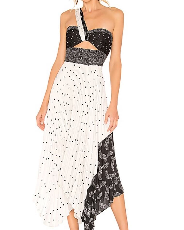 A.L.C. Aurora Polka Dot Pleated Dress - Image 2
