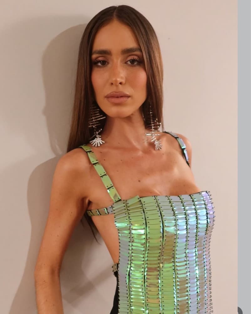 The Attico Rue Dress | Green Mini Dress, Sequin Mini Dress, Vegas Dress. Studio 54, Going Out Dress  - Image 2