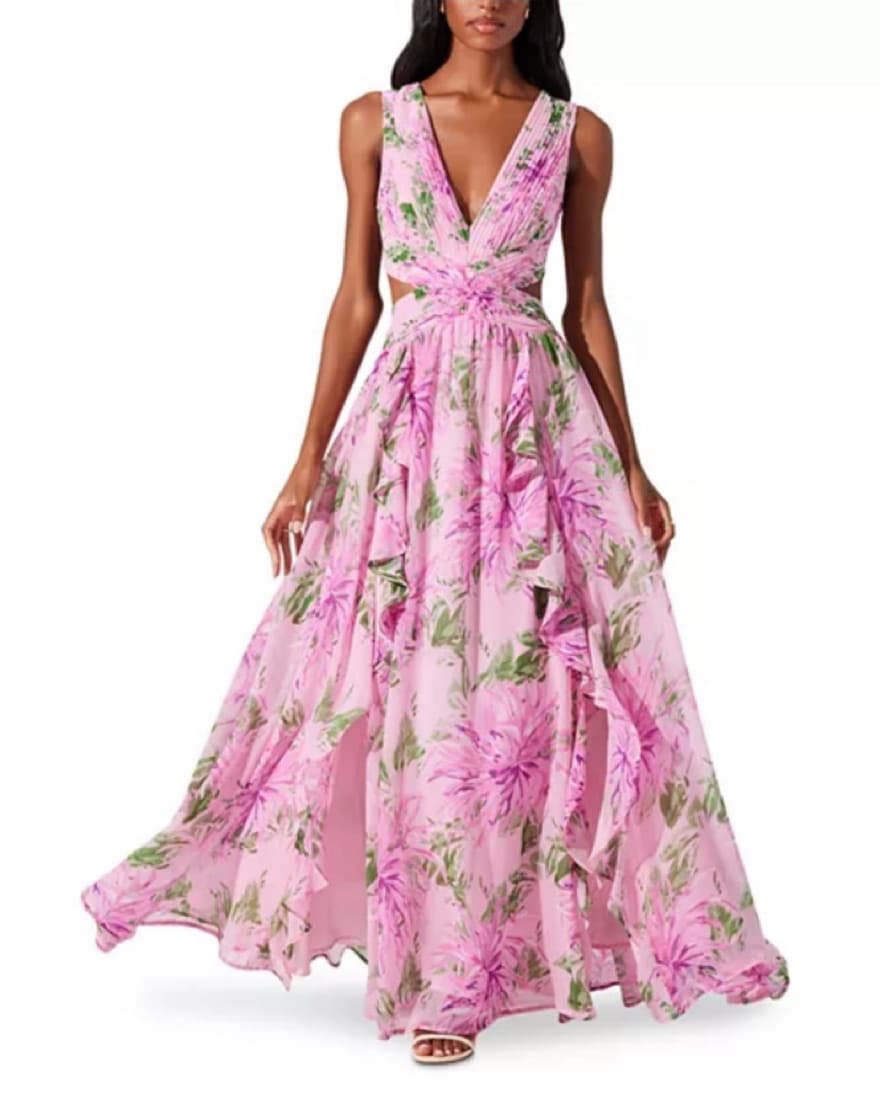 ASTR pink foral dress - Image 1