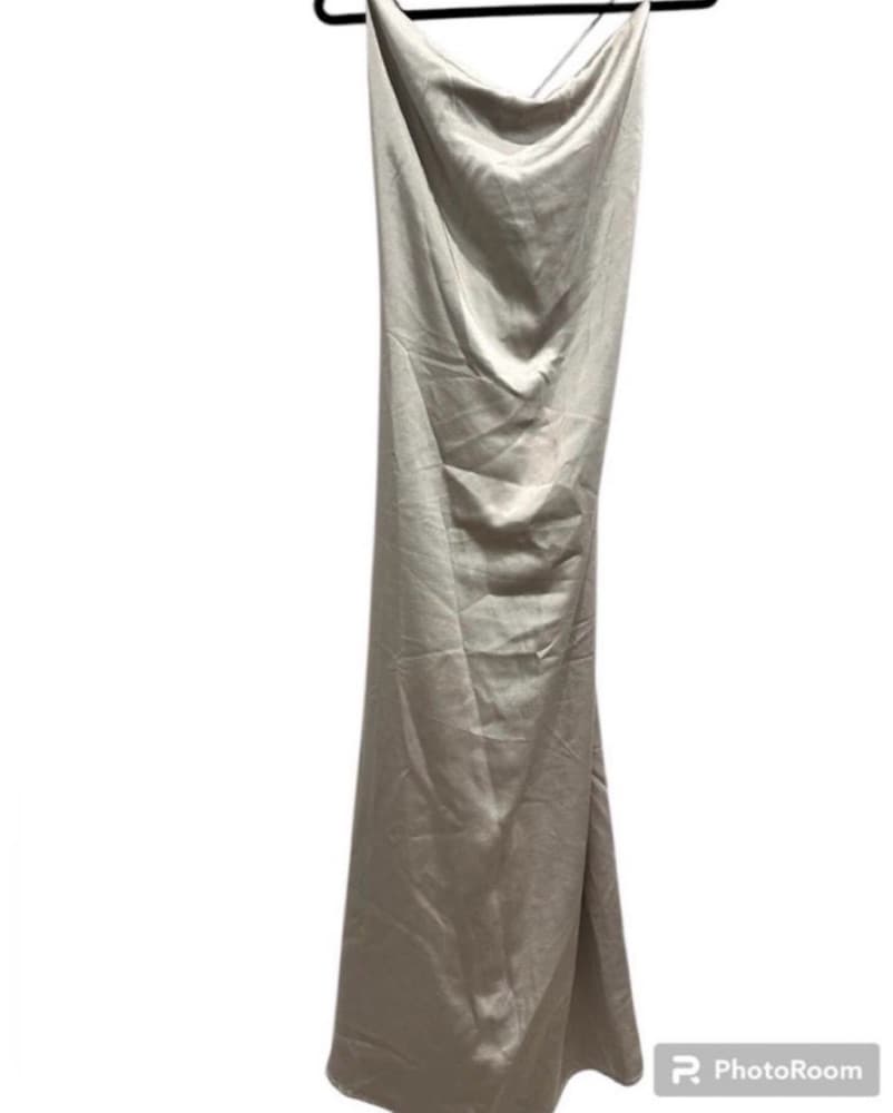 Silver Metallic Slip Criss-cross Back L - Image 3