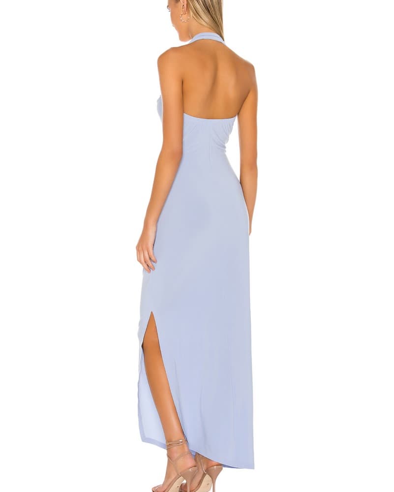 Halter Sweetheart Side Drape Gown - Image 2