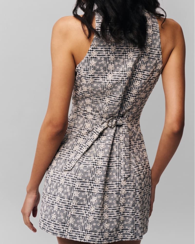 Guizio Gingham High Neck Mini Dress - Image 2