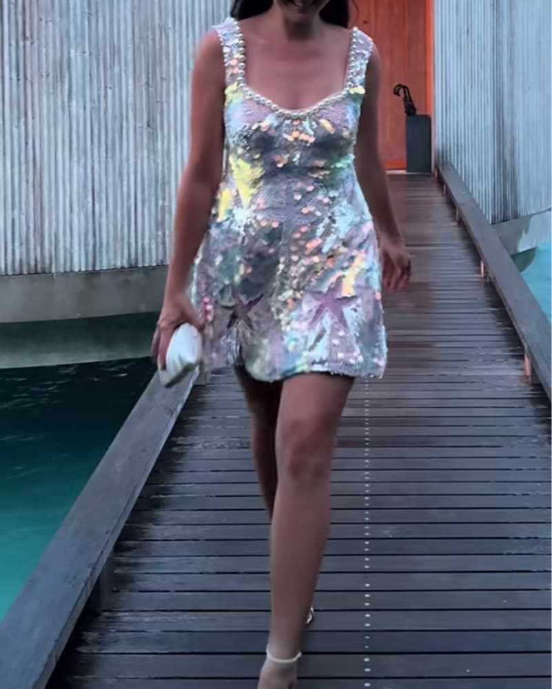 Asos Embellished Starfish Dress SMALL 4 - Image 5