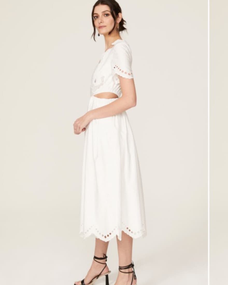 Self Portrait Broderie Scallop Dress - Image 3