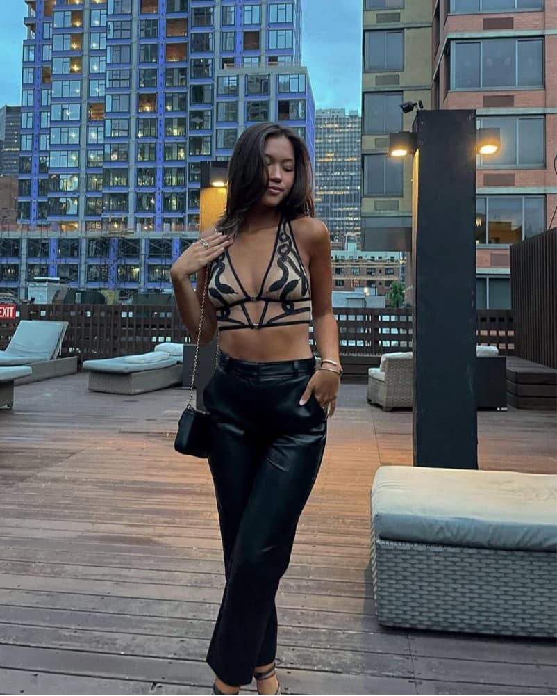 Sheer Medusa Bralette Crop Top - Image 4