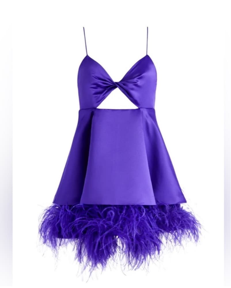 NWT ALICE AND OLIVIA PURPLE MINI DRESS - Image 6
