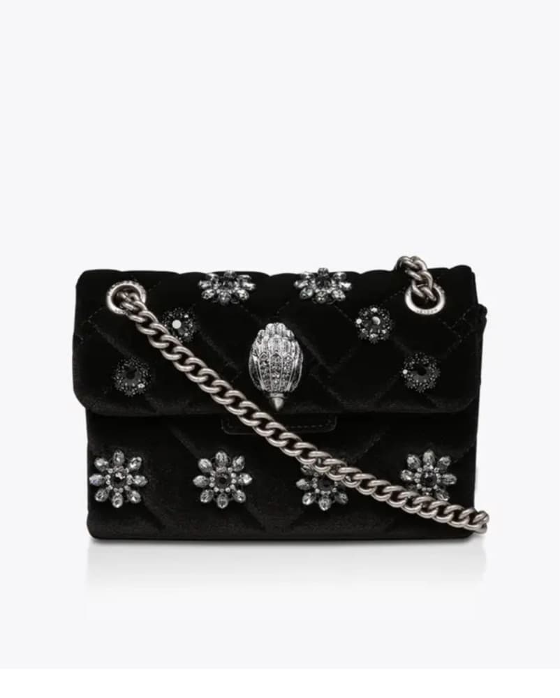 Kurt Geiger Velvet Embellished Bag - Image 1