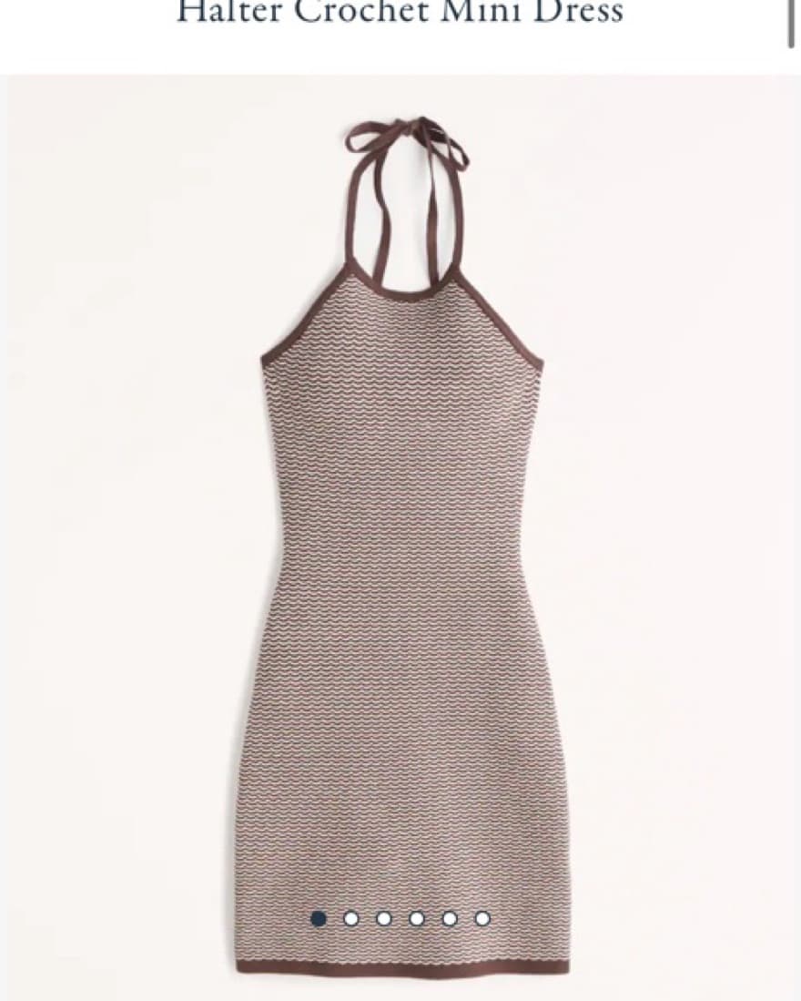 Halter Crochet Mini Dress TALL - Image 1