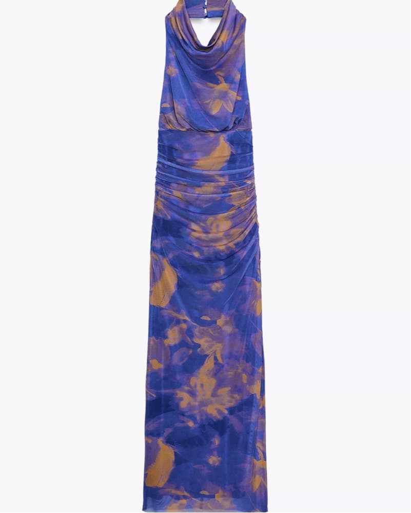 Zara Blue & Orange Dress - Image 1