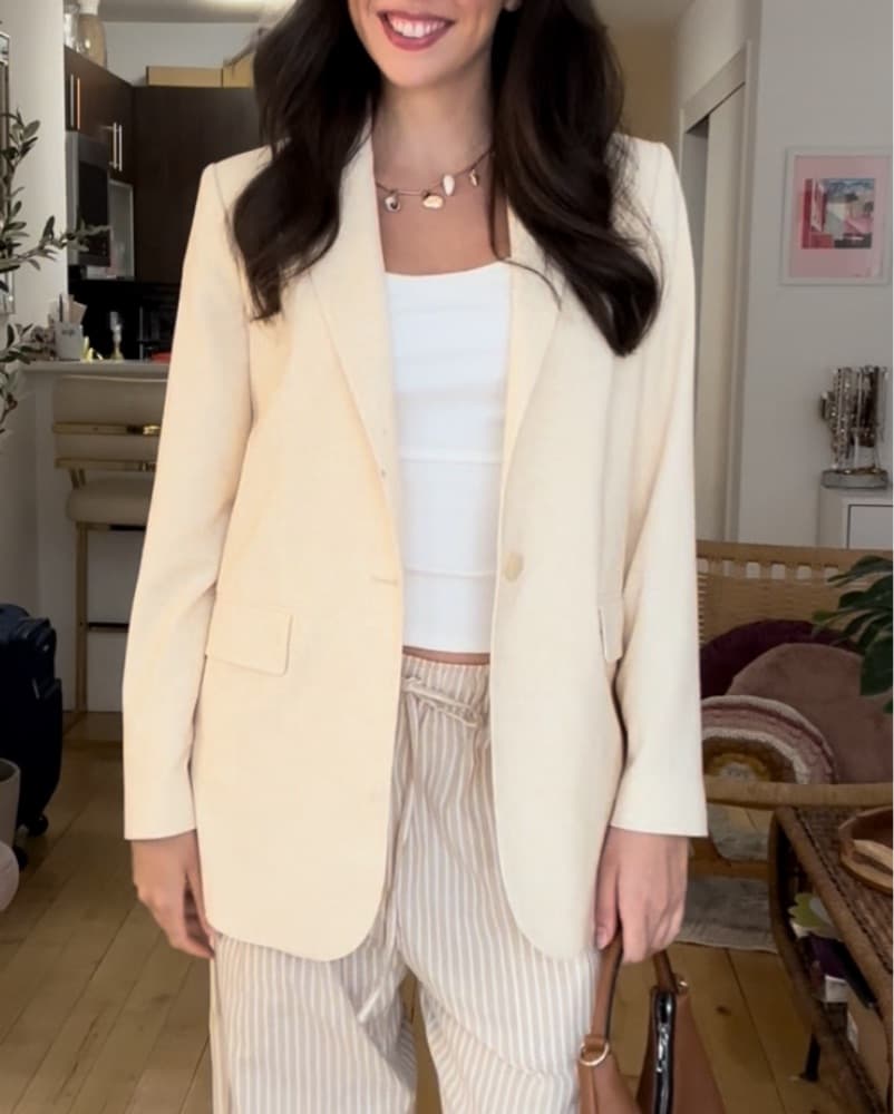 Chic Cream Blazer - Image 1