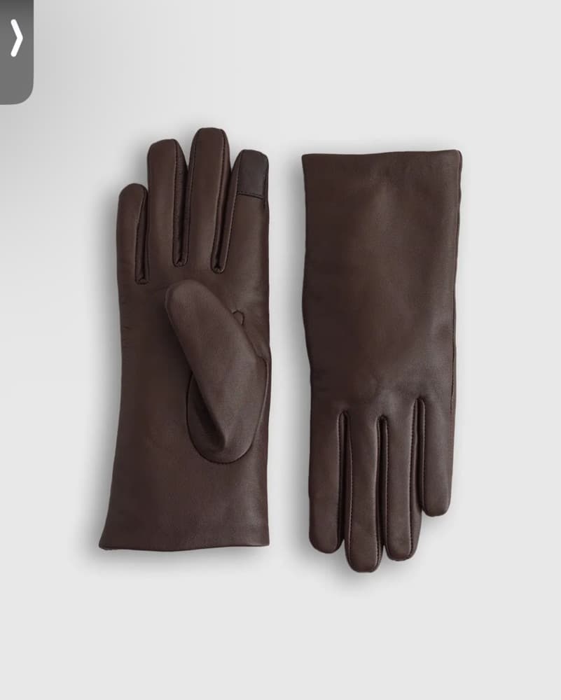 Quince Cashmere Lined Leather Gloves - Image 1