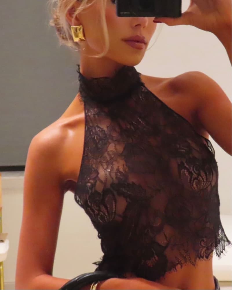 Retrofete  VIOLET LACE TOP - Image 1