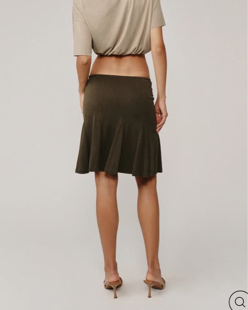 With Jean Mimi Skirt Khaki - Image 4