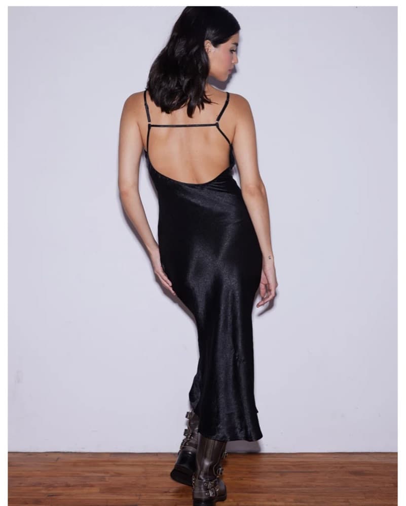 Textured Satin Dress - Image 3