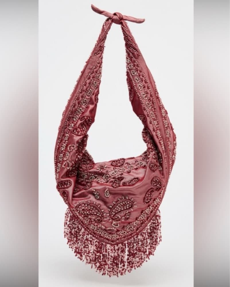 ZARA Beaded Bandana Bag - Image 1